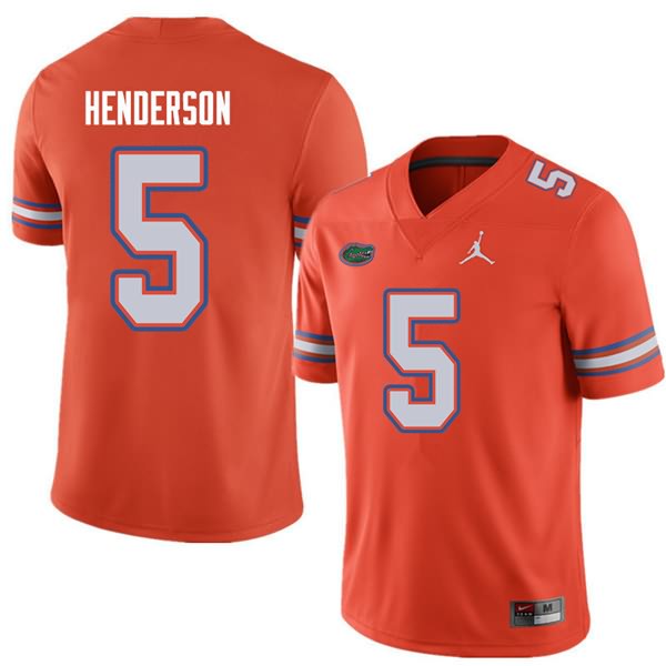 NCAA Florida Gators CJ Henderson Men's #5 Jordan Brand Orange Stitched Authentic College Football Jersey NAX8664RH